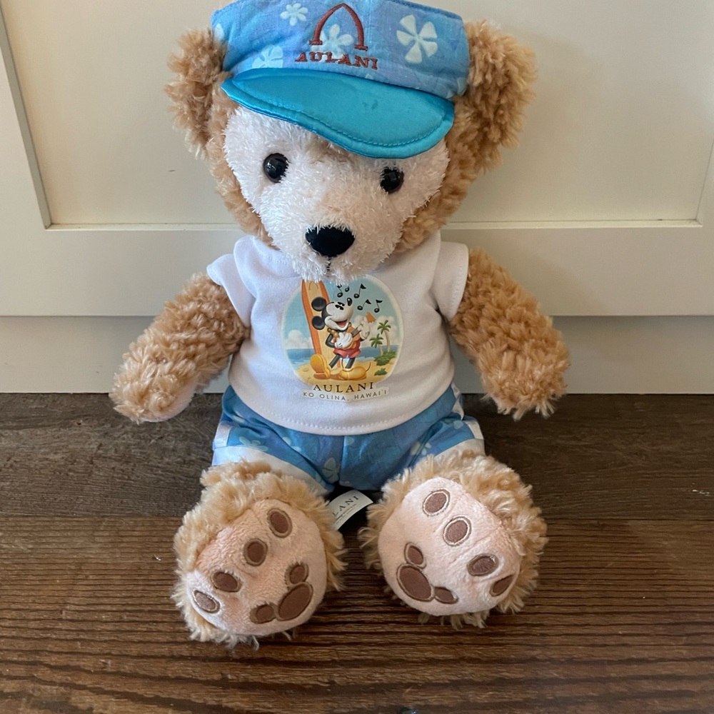 Disney 14" DUFFY Mickey Mouse’s Bear AULANI SPA Hawaii PLUSH BEAR GC Rare!